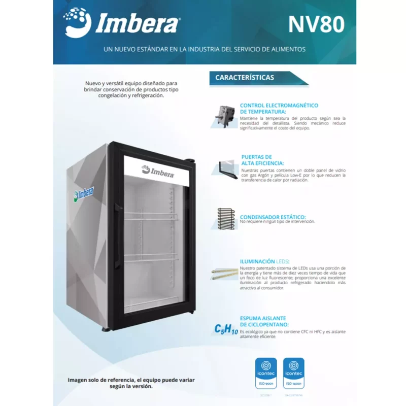 Refrigerador IMBERA NV 80